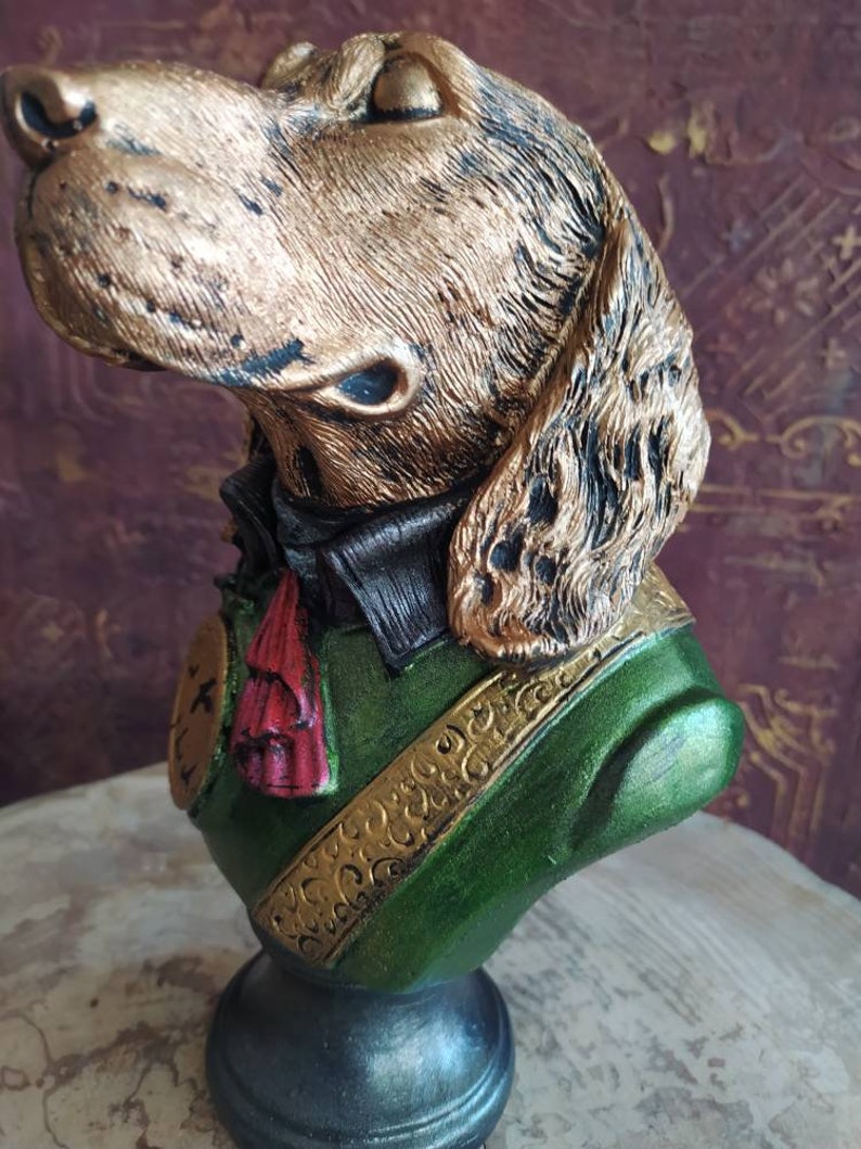 Decorative Dog Bust Statue Dog Sculpture Weird Dog Clay Etsy