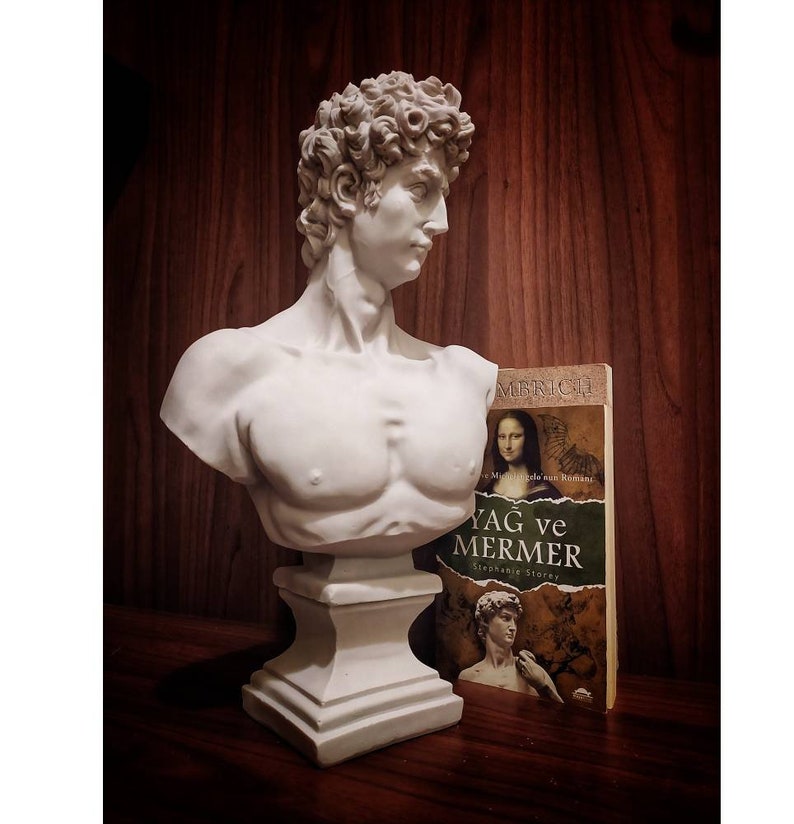 Large David Statue Head Decor Bust of David Greek Mythology Etsy
