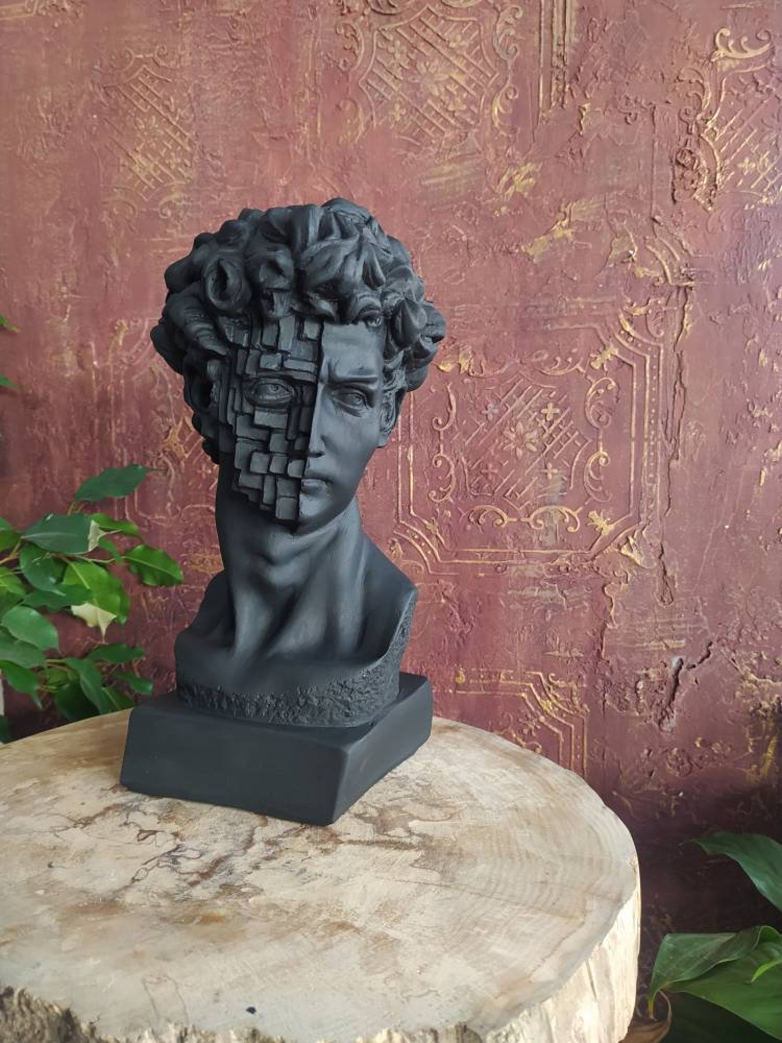 David Statue Head Decor Bust of David Greek Mythology Art Etsy