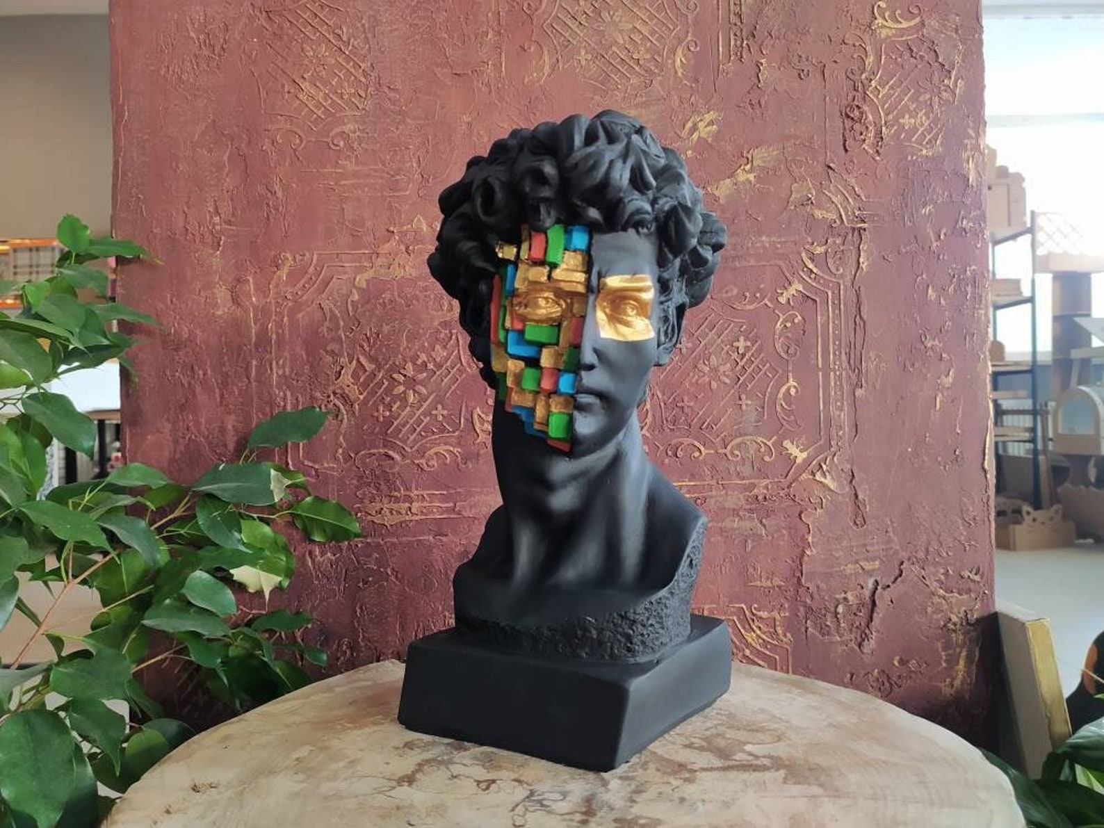 David Statue Head Decor Bust of David Greek Mythology Art Etsy