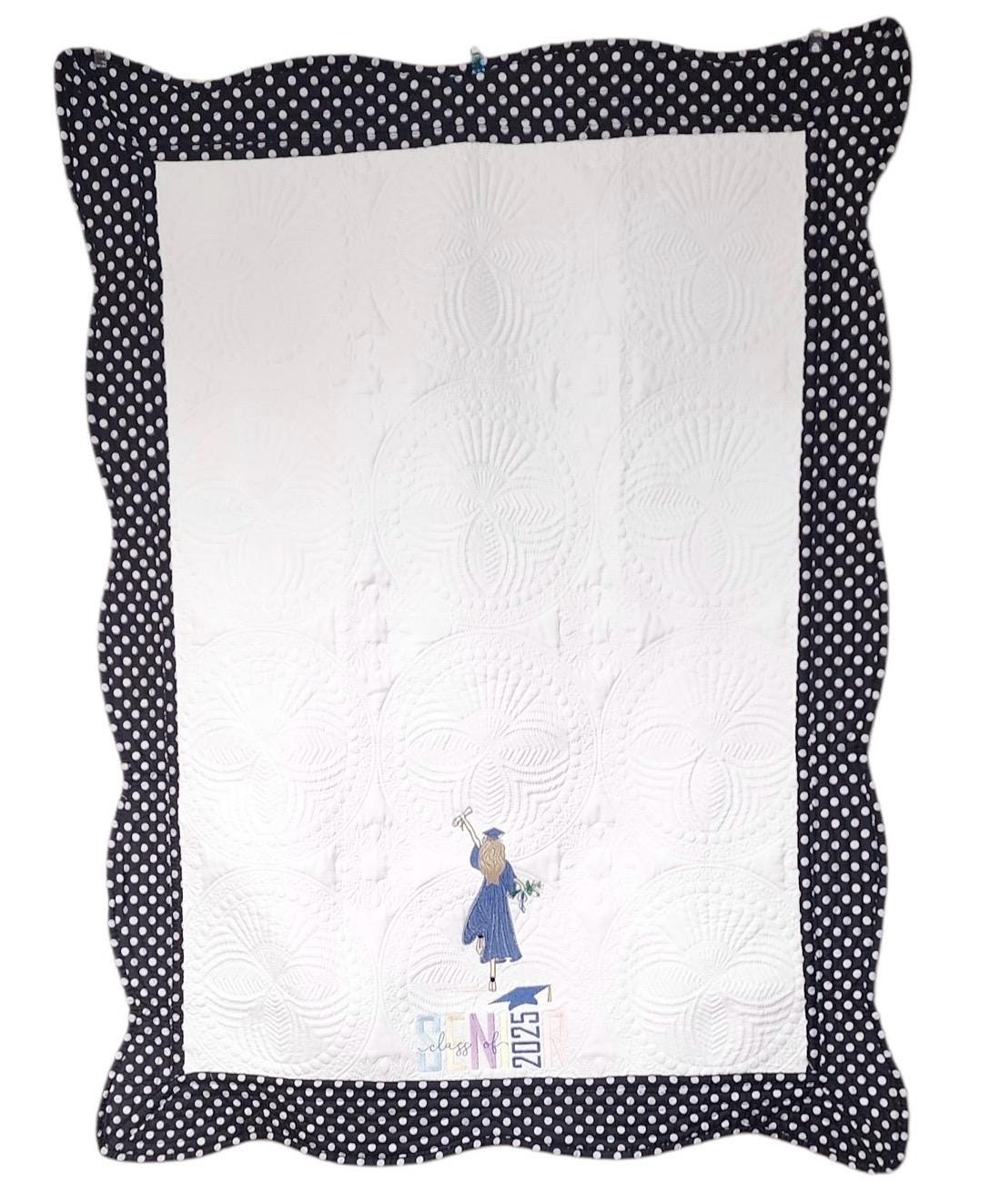 Class of 2025 Graduation Embroidered Blanket - 36x46