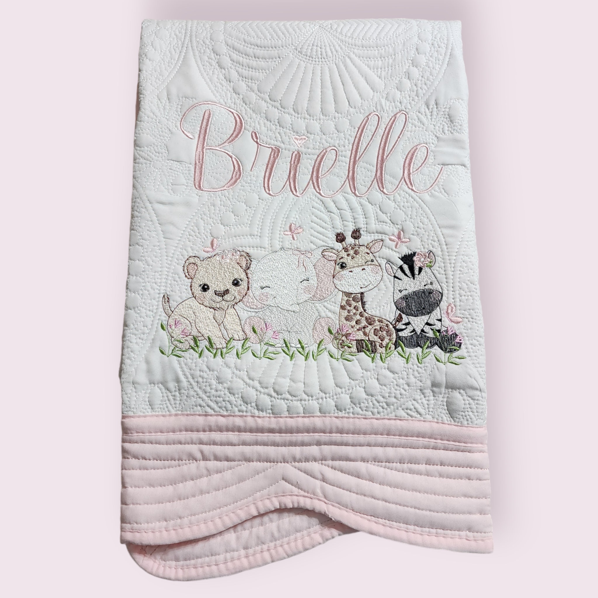 Embroidered Animal Friends Blanket (Personalizable) - Thumbnail 2