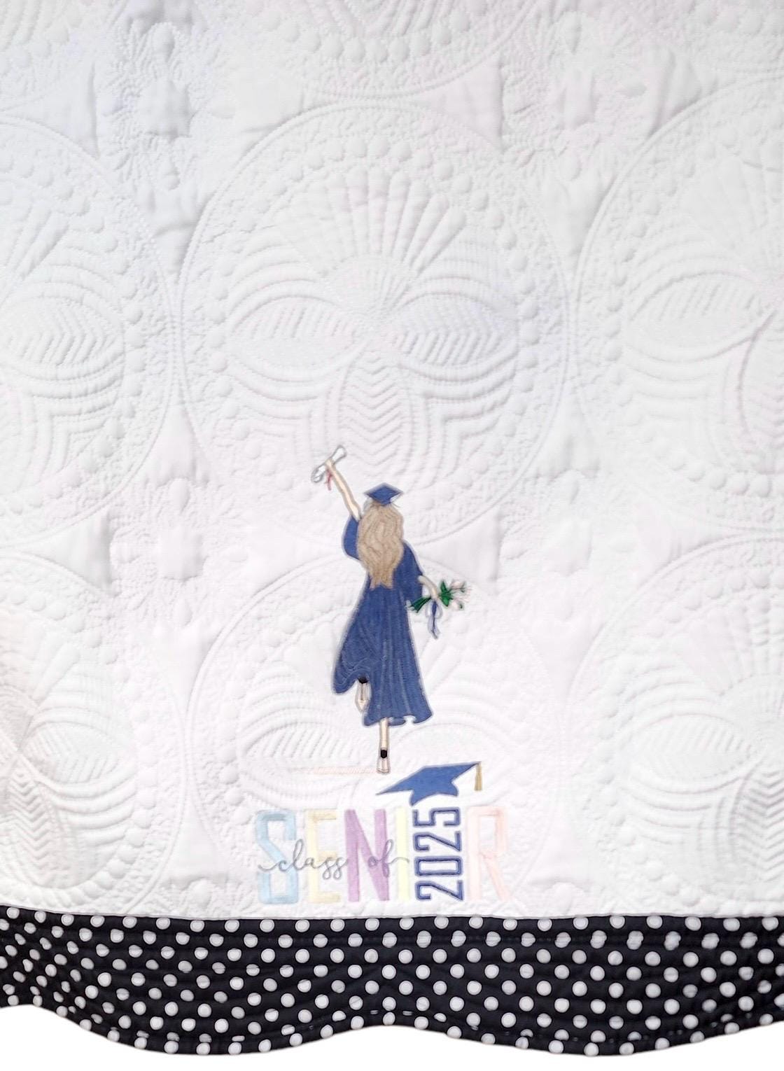 Class of 2025 Graduation Embroidered Blanket - 36x46 - Thumbnail 2