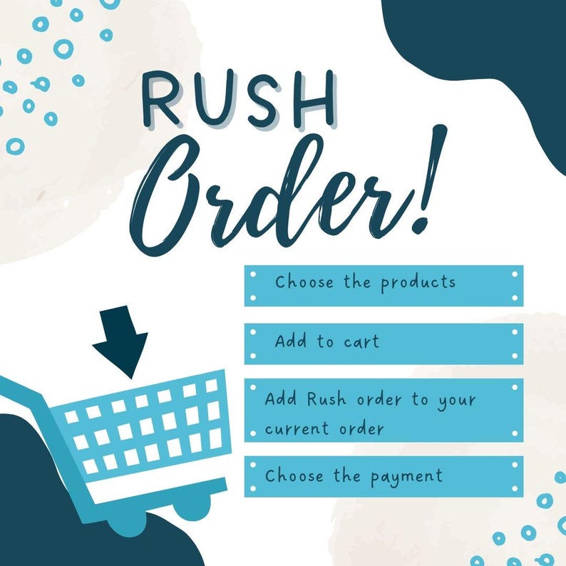 Rush Order Example Rush Order (add On) - Etsy