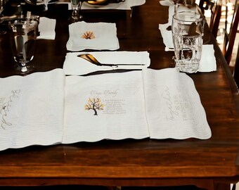 Personalized Family Tree Table Runner – Embroidered Keepsake