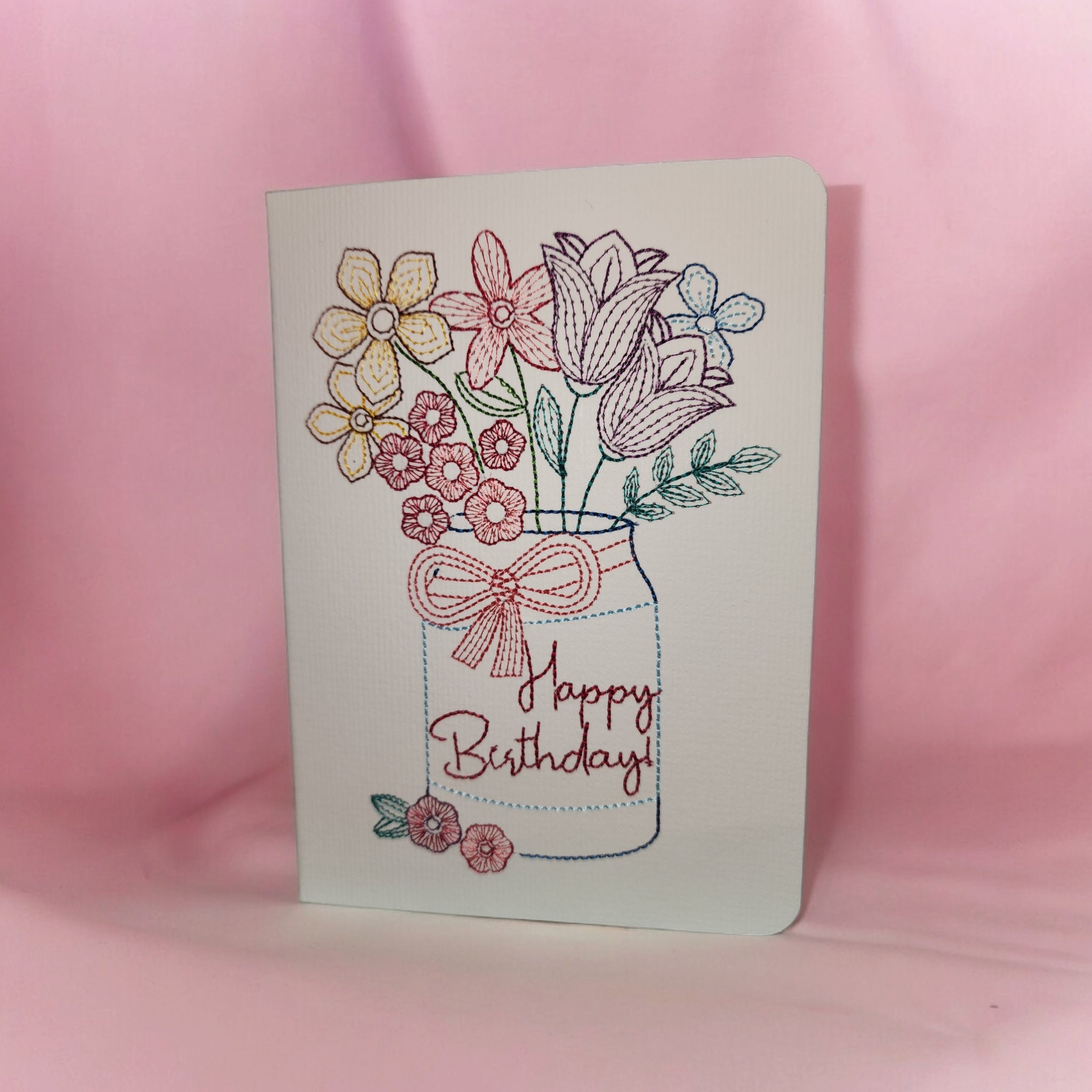 Embroidered Birthday Card - Thumbnail 3