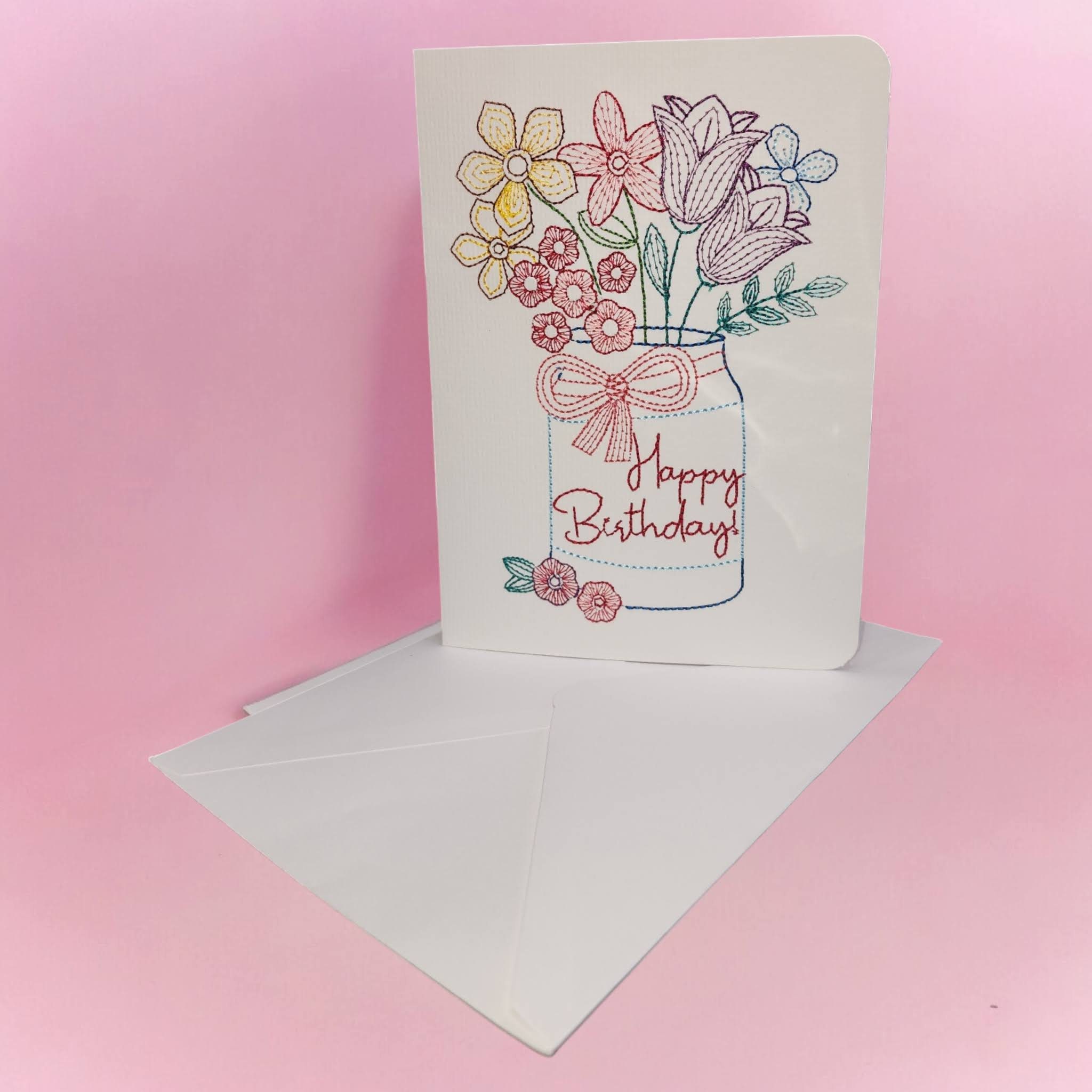 Embroidered Birthday Card - Thumbnail 4