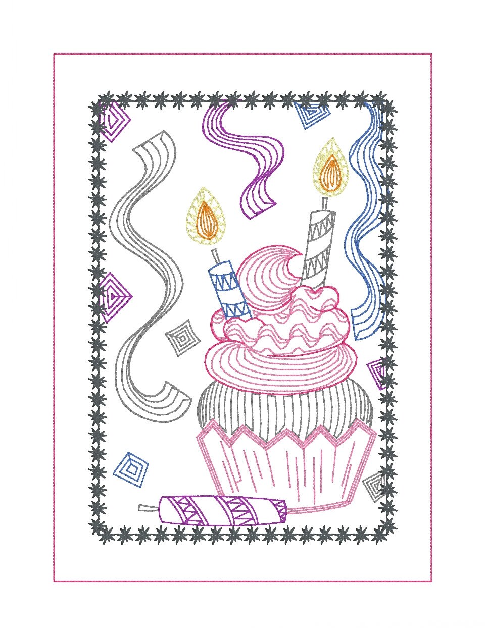 Embroidered Birthday Card - Thumbnail 7