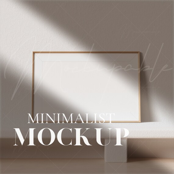 Frame Mockup Art Display Horizontal PSD Glass Etsy