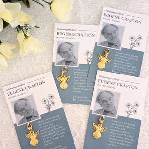 Cartões de funeral em memória amorosa, chaveiro com pingente de anjo, presente memorial de luto, cartão de simpatia, cartão de condolências por luto, presente de lembrança