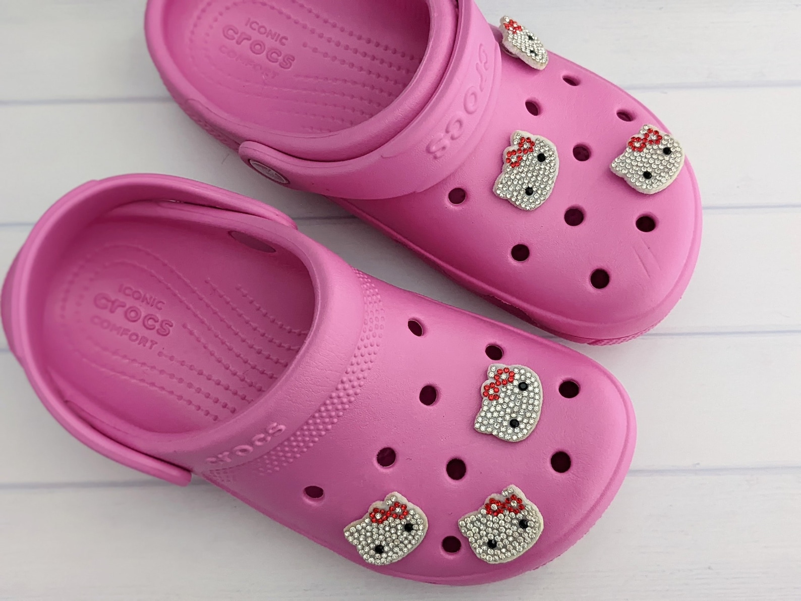 Hello Kitty Croc Charms Cute Kitten Croc Pin White Cat Etsy