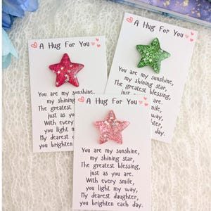 Ficha de abrazo de bolsillo para hija, regalo de cumpleaños número 21 para ella, regalo para hija número 40, regalo para niña preadolescente, regalo para niña adolescente de mamá, para mi hija