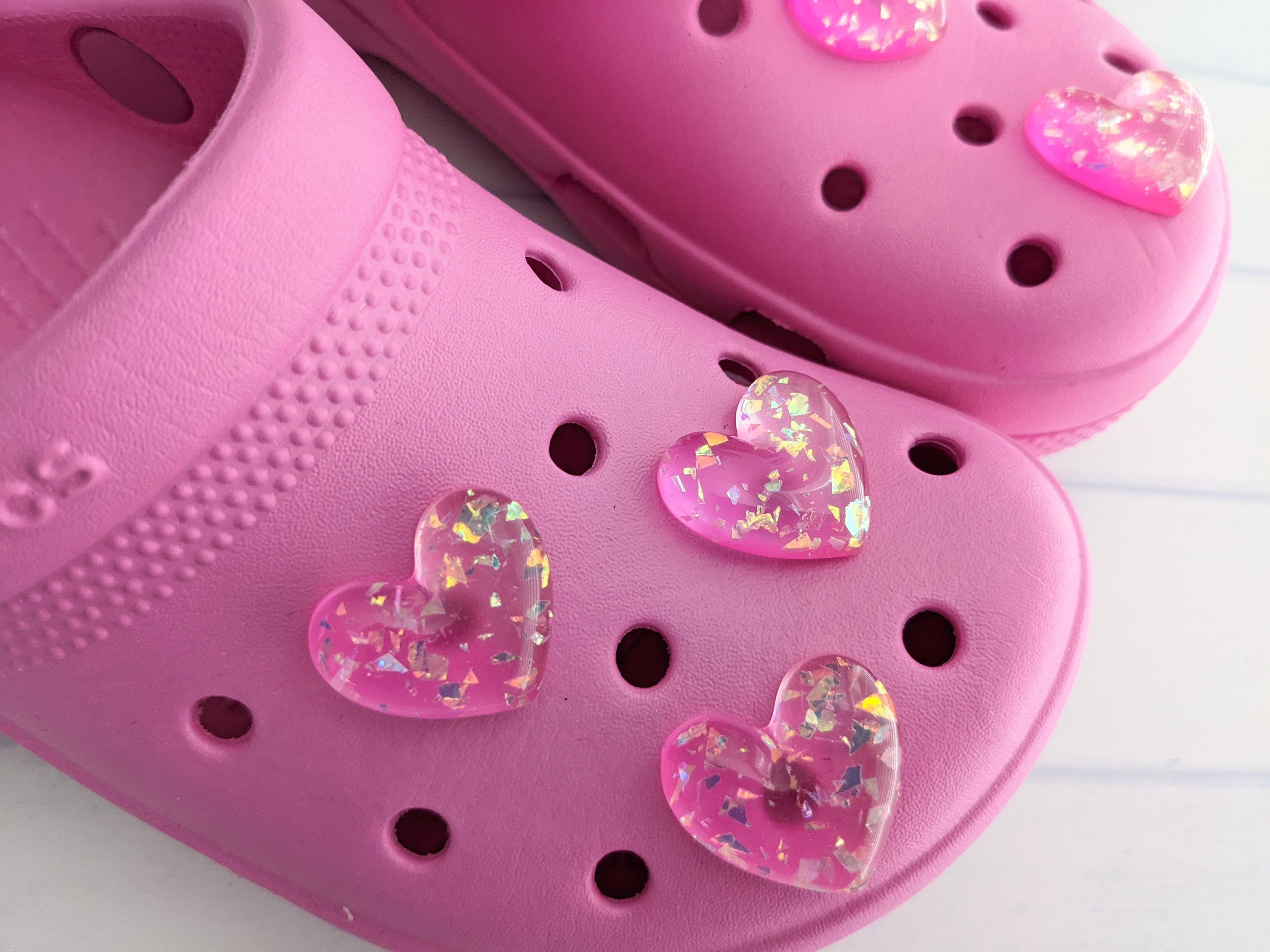 Pink Glitter Croc Charm, Glittery Shoe Charms, Cute Croc Pin, Girly Croc  Charms, Bling Heart Crocs Charm, Glitter Clog Charm, Shoe Pin Heart 