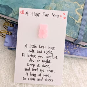 Gummy Bear-zakknuffel, knuffel kleine beer, geluksbedel, Worry Bear, zakmuntje, berenzakvriend, cadeau tween-meisje, kousvuller