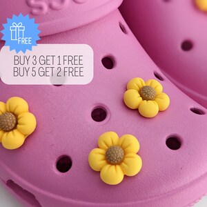 Yellow Sunflower And Pink Poodle Croc Jibbitz – Beginning Boutique NZ