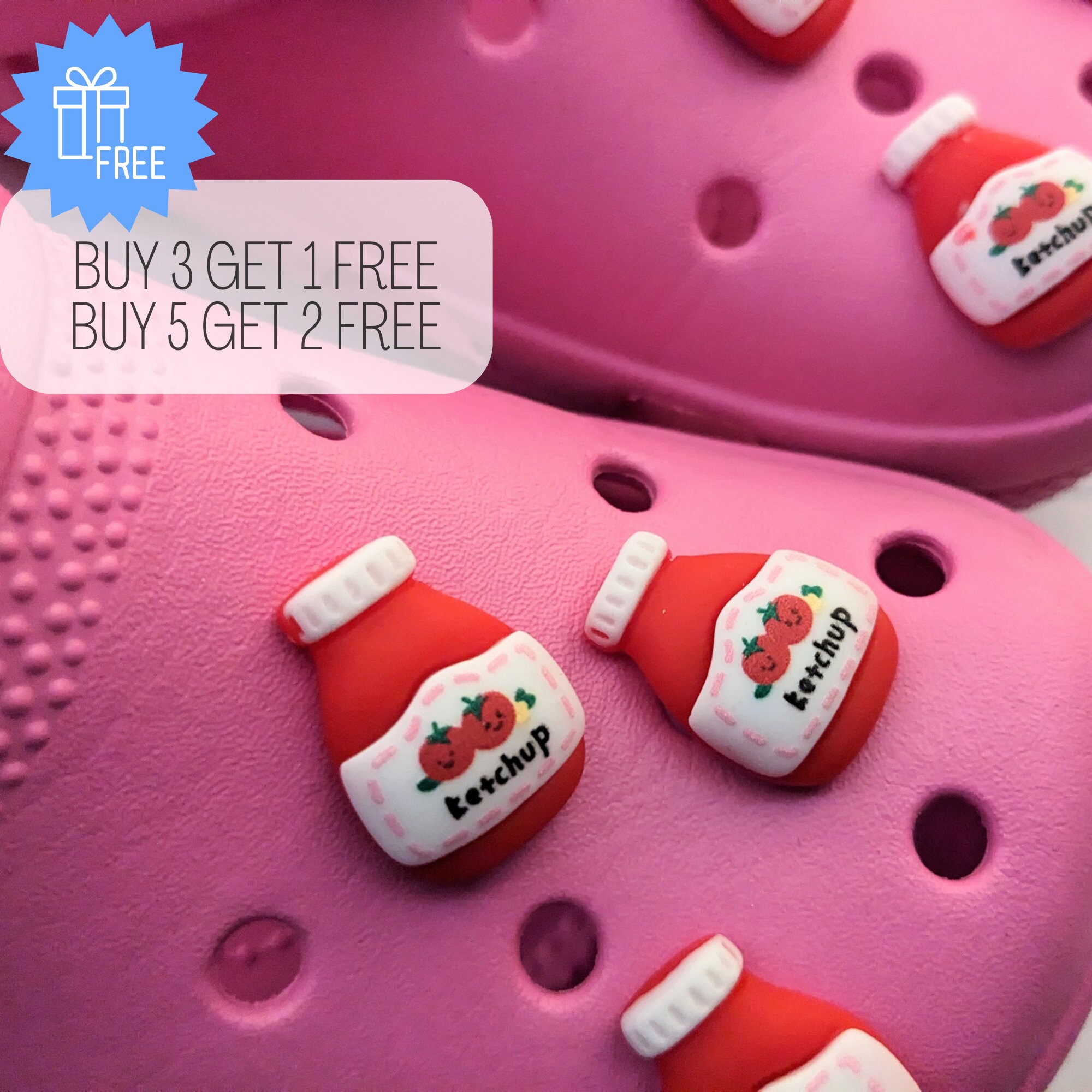 Ketchup Bottle Croc Charms Food Croc Pins Condiments Shoe Etsy