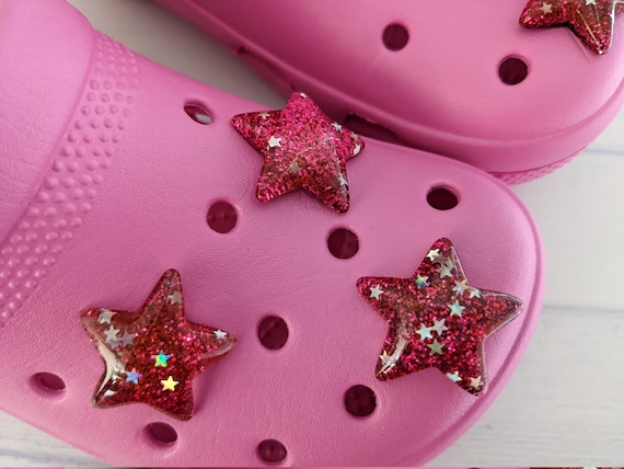 Glitter croc charms hot sale