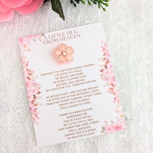 Tarjeta de amor desde el cielo, regalo de San Valentín desde el cielo, regalo conmemorativo, regalo de duelo, tarjeta de condolencias, regalo de condolencias con tema de flores