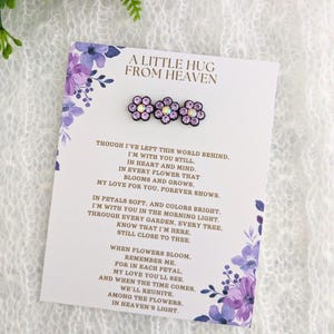 Tarjeta de amor desde el cielo, regalo de San Valentín desde el cielo, regalo conmemorativo, regalo de duelo, tarjeta de condolencias, regalo de condolencias con tema de flores