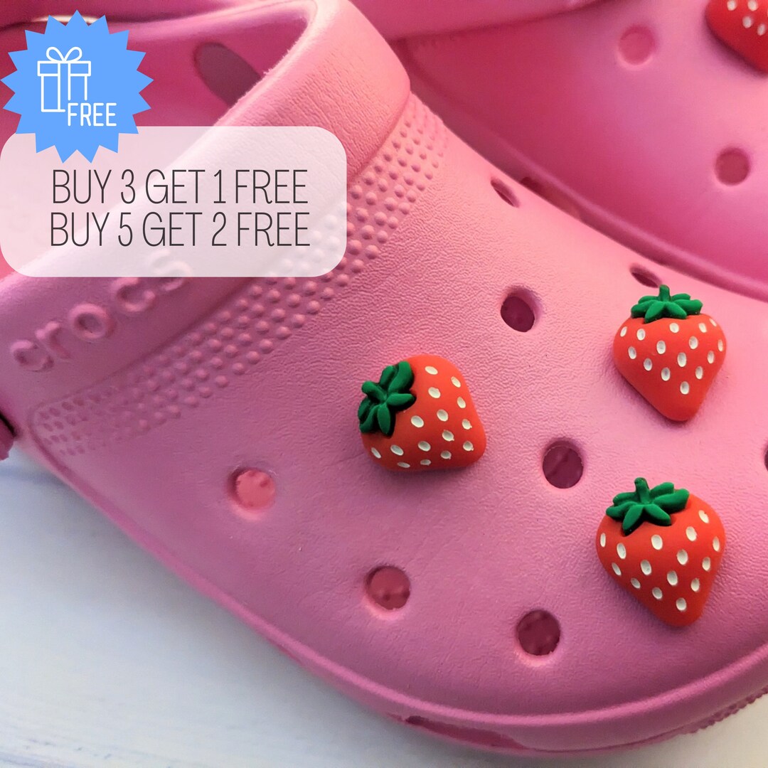 Cute Strawberry Crocs Charm Shoe Charm Fruit Strawberry Etsy