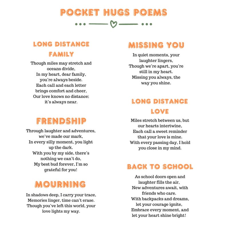 Purple Flower Pocket Hug Gift, Pocket Hug Token, Emotional Support