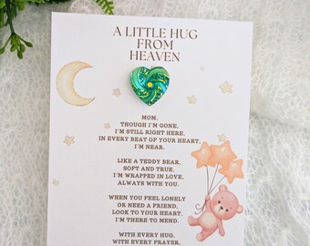 Regalo por la pérdida de un bebé, regalo de condolencias, abrazo del cielo de un niño perdido, regalo de duelo, regalo por la pérdida de una hija o un hijo, tarjeta de condolencias por un aborto espontáneo