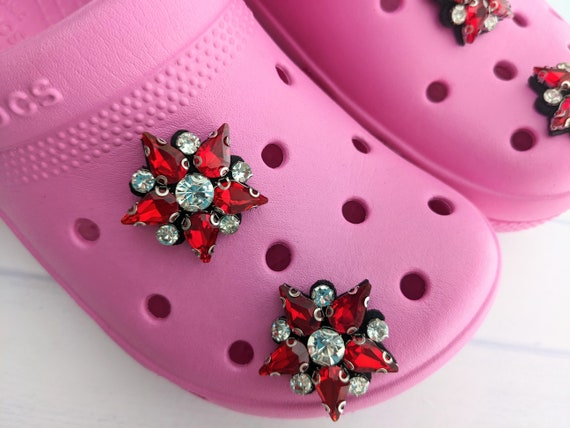 Crystal Croc Charms Shoe Decoration Charms For Clogs Slippers