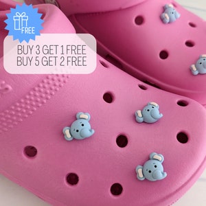 Mini Elephant Croc Charm Dainty Animal Shoe Charm Miniature Shoe