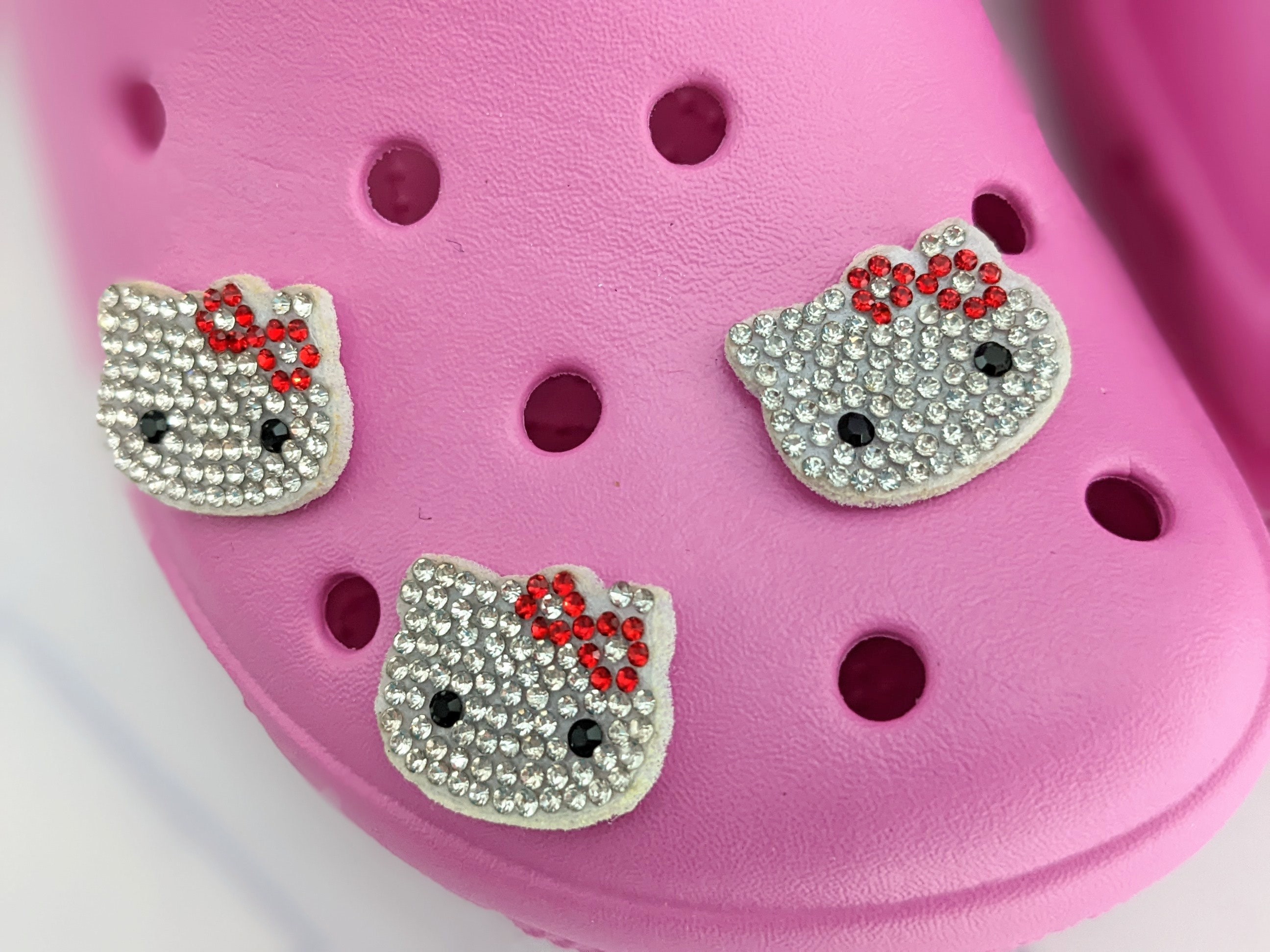 Hello Kitty Croc Charms Cute Kitten Croc Pin White Cat Etsy