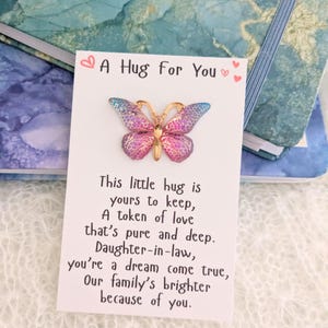Abraço de bolso para nora, presente de casamento para futura nora da sogra, presente de aniversário personalizado para nora