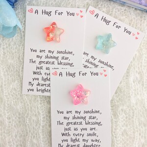 Pocketknuffel voor dochter, Star Pocket-token, cadeau tween-meisje van pappa en mamma, cadeau tienermeisje, 21e verjaardagscadeau, 40e verjaardagscadeau