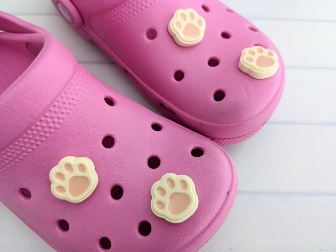 Paw Print Croc Charm, Animal Footprint Shoe Charm, Cute Dog Paw Croc