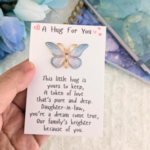 Abraço de bolso para nora, presente de casamento para futura nora da sogra, presente de aniversário personalizado para nora