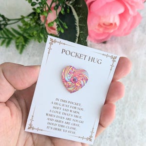 Pink Glitter Heart Pocket Hug