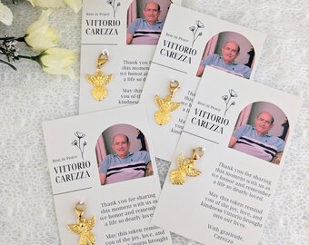 In Loving Memory Funeral Cards, Angel Charm Keychain, Grieving Memorial Gift, Sympathy Card, Condolence Bereavement Card, Remembrance Gift
