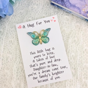 Abraço de bolso para nora, presente de casamento para futura nora da sogra, presente de aniversário personalizado para nora