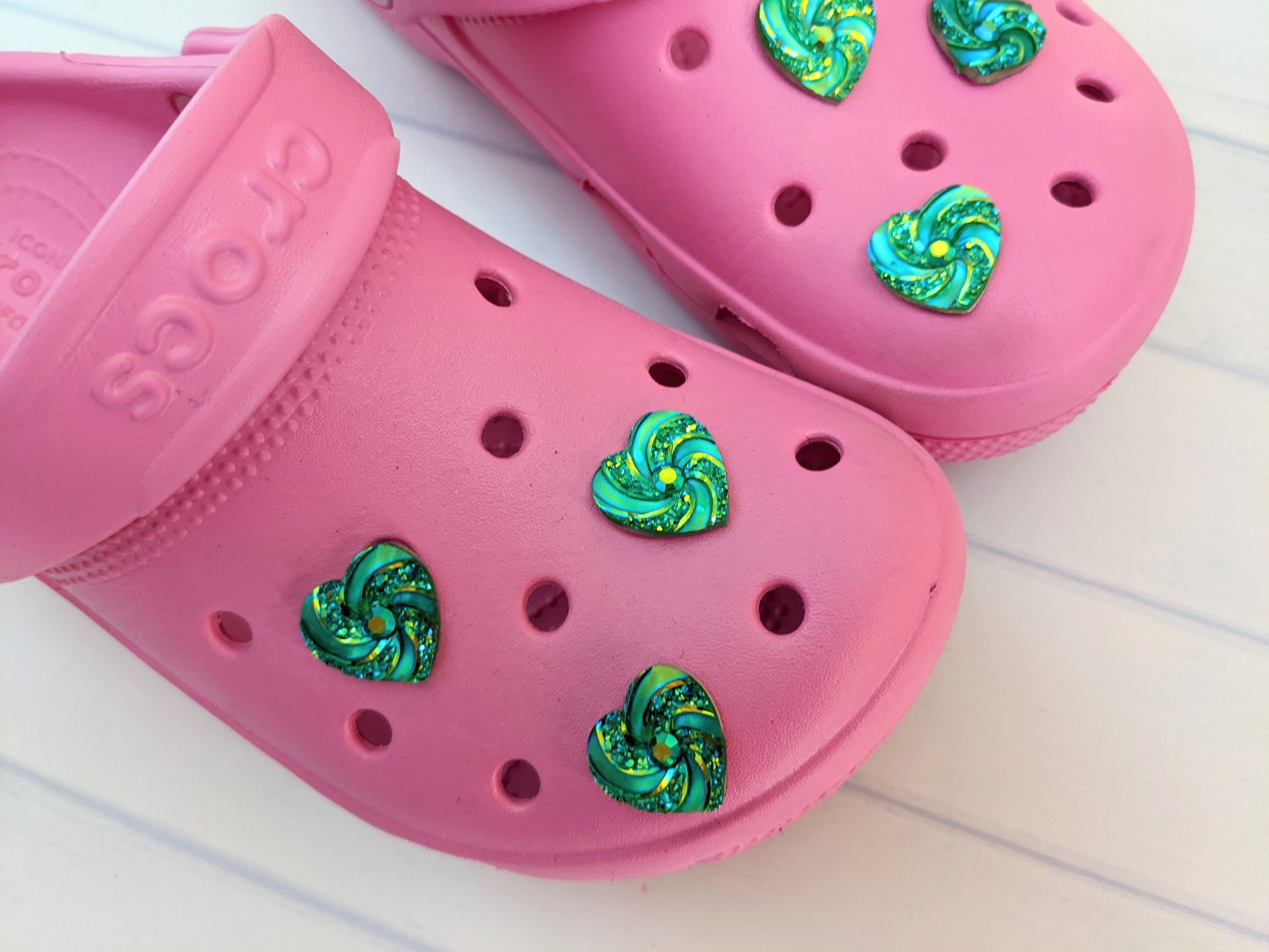 Bling crocs charms jibbitz pink girly cute