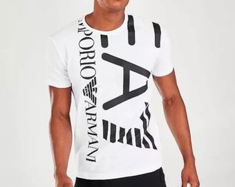 Armani Men's Large Logo Standard Fit T Shirt