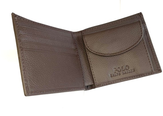 Polo Ralph Lauren Pebble Leather Coin Pocket Wallet Etsy UK