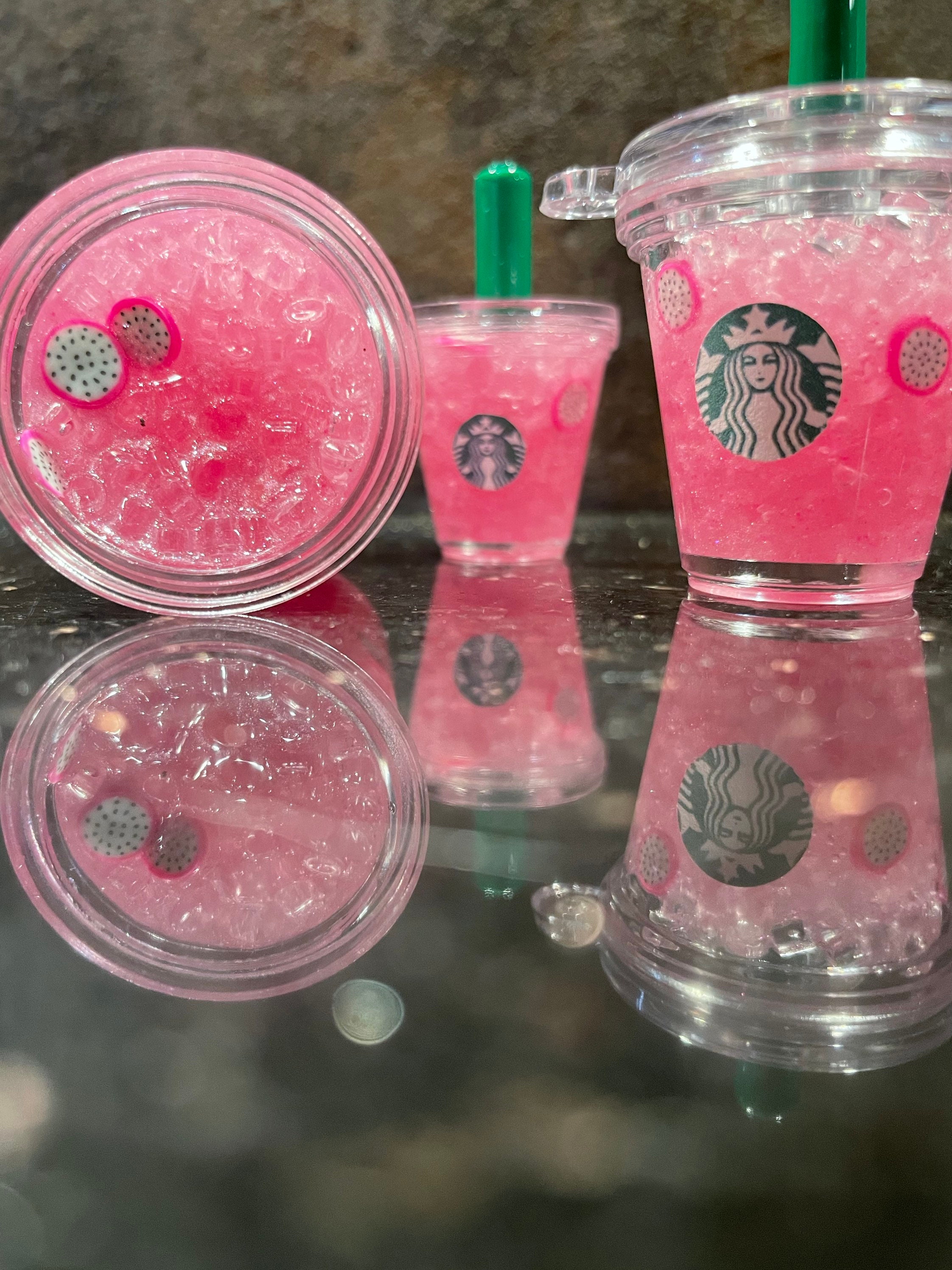 Miniature Dragon Fruit Starbucks /pink Ca Accessories/car Accessories for  Women/ Car Decor / Starbucks Keychain / Boba Keychain Accessories 