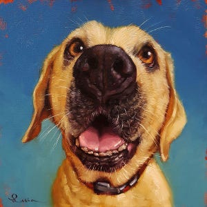 Follow Your Nose 2 by Lucia Heffernan, Dog Art, Whimsical Animal Wall Decor, Gift for  Dog Lover, Cartoon Art