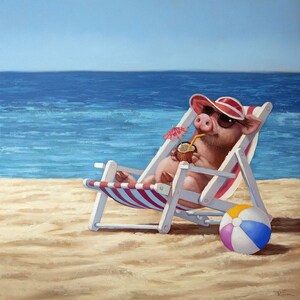 Hello Sunshine by Lucia Heffernan, Animal Art, Whimsical Animal Wall Decor, Gift for Animal Lover,