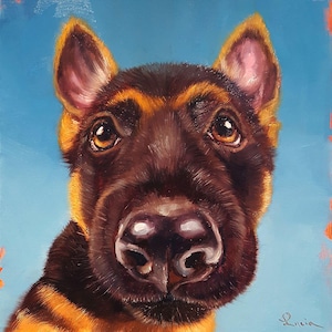Follow Your Nose 1 by Lucia Heffernan, Doberman Art, Whimsical Animal Wall Decor, Gift for Dog Lover, Cartoon Art