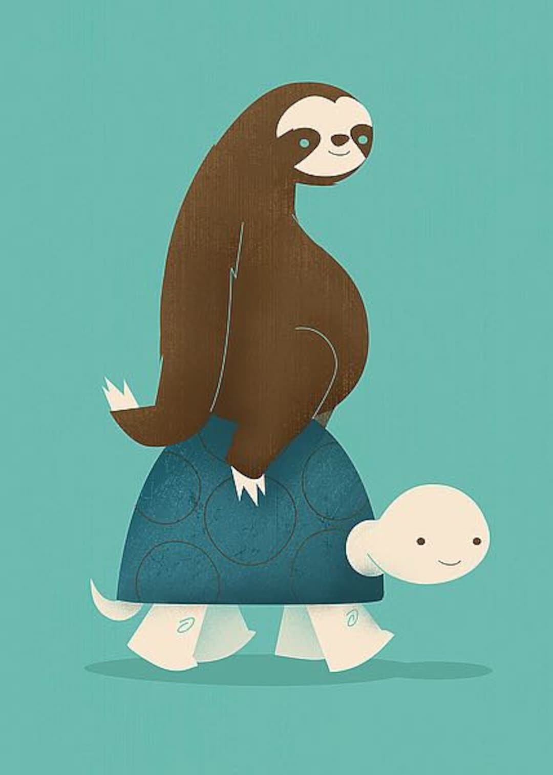 Sloth Riding A Turtle Background Slow Ride Fleck Jay, Cute Art for Kids, Sloth Art, Turtle Art for Kids ...