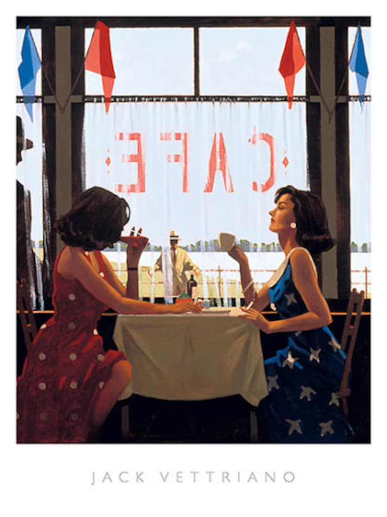 Figurative / Vintage / Romance / Café Days / Vettriano Jack Etsy