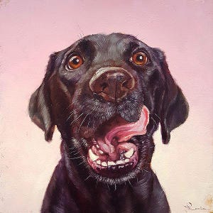 Follow Your Nose 7 by Lucia Heffernan, Labrador Art, Whimsical Animal Wall Decor, Gift for  Dog Lover, Cartoon Art