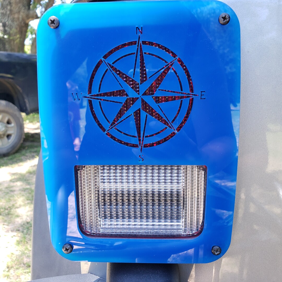 Compass/nautical Rose Tail Light Covers Set Etsy