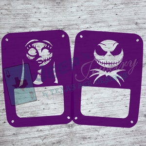 Nightmare Halloween Town Character Tail Light Covers Set | Spooky Jeep Tail Light Covers