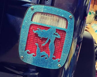 Mermaid Tail Light Covers Set | Ocean Wave Jeep Tail Light Covers | Beach Style Design