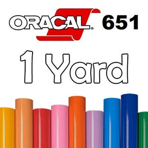 IM VERKAUF!! Oracal 651 Permanent Vinyl 1 Yard Rolle